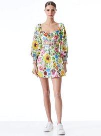 Crawford Sweetheart Mini Dress In Sunday Strollmulti  Alice And Olivia at Alice + Olivia