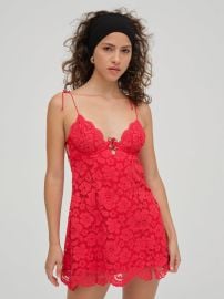 Creamsicle Lace Slip Dress Red For Love amp Lemons at For Love and Lemons