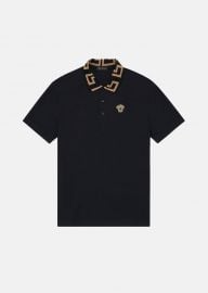 Creca Collar Polo Shirt by Versace at Versace