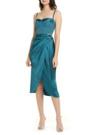 Crepe & Satin Bustier Dress at Nordstrom