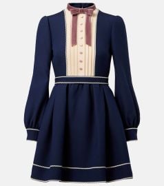 Crepe Couture bow-detail minidress in blue - Valentino at Mytheresa
