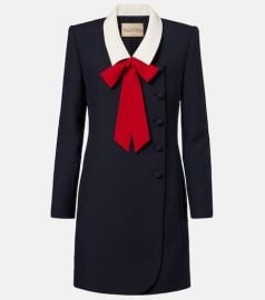 Crepe Couture tie-neck minidress at Mytheresa
