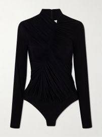 Crepe Jersey Draped Bodysuit at Net a Porter
