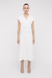 Crepe Knit Shirt Dress Cream Scanlan Theodore US at Scanlan Theodore