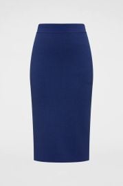 Crepe Knit Slit Back Skirt Royal Skirts Scanlan Theodore Scanlan Theodore US at Scanlan Theodore