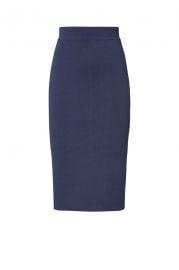 Crepe Knit Slit Back Skirt Slate at Scanlan Theodore