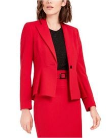 Crepe Peplum Blazer at Macys