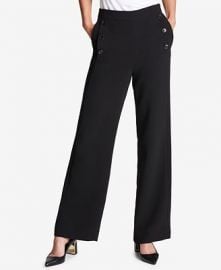 Crepe Wide-Leg Pants by DKNY at Macys