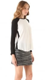 Crepe baseball blouse by Rebecca Taylor at Shopbop at Shopbop