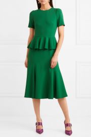 Crepe peplum dress by Dolce & Gabbana at Net A Porter