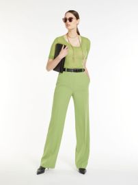 Crepe trousers green AGAMI Max Mara at Max Mara