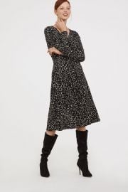 Creped wrap front dress at H&M