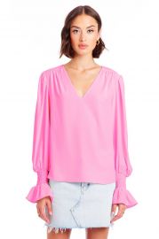 WornOnTV: Abby’s pink v-neck top with smocked cuffs on The Young and ...