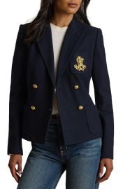 Crest Double Breasted Cotton Piqué Blazer at Nordstrom Rack
