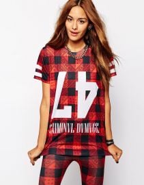 Criminal Damage  Criminal Damage Oversized T-Shirt With Paisley Check Print Co-Ord at Asos