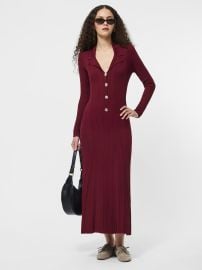 Crinkle Knit Maxi Dress Cabernet French Connection US at French Connection