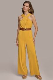 Criss Cross Halter Jumpsuit Donna Karan at Donna Karan
