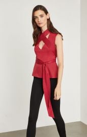 Criss Cross Wrap Tie Top at Bcbg