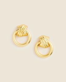 Crisscross door knocker earrings at J. Crew