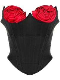 Cristina Savulescu Flower Applique Corset at Farfetch