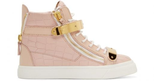 Croc Embossed Leather Ringo Sneakers by Giuseppe Zanotti at Ssense