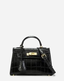 Croc embossed city bag at Zara