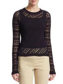 Crochet Crewneck Sweater by Thoery at Saks Off 5th