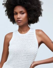 Crochet-Knit Crewneck Sweater Tank at Madewell