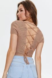 Crochet Lace-Back Crop Top at Forever 21