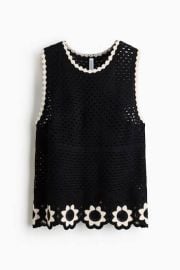 Crochet Look Open Knit Top at H&M
