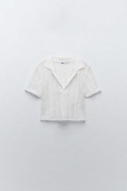 Crochet Polo Sweater by Zara at Zara