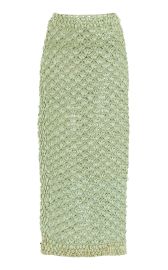 Crochet Silk Pencil Maxi Skirt By Wiederhoeft at Moda Operandi