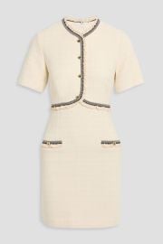 Crochet Trimmed Tweed Mini Dress at The Outnet
