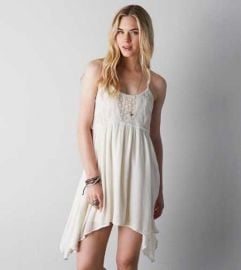 Crochet babydoll dress at American Eagle