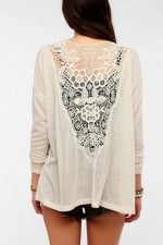 Crochet back cardigan at Urban Outfitters at Urban Outfitters