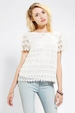 Crochet lace top at Urban Outfitters at Urban Outfitters