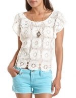 Crochet top at Charlotte Russe at Charlotte Russe