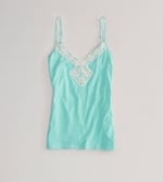 Crochet trim cami at American Eagle at American Eagle