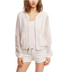 Crocheted Bomber Jacket at Express