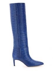 Crocodile-Effect Knee-High boots by Paris Texas at Cettire