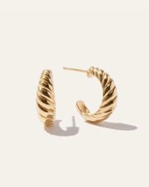 Croissant Hoops in Gold Vermeil at Quince