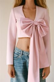 Crop Satin Effect Blazer at Zara