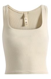 Crop Stretch Cotton Rib Tank at Nordstrom