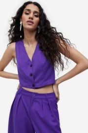 Crop Suit Vest - Purple - Ladies HampM US at H&M