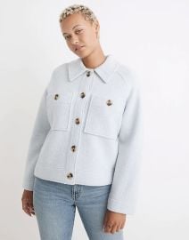 Crop Sweater Shirt Jacket at Madewell