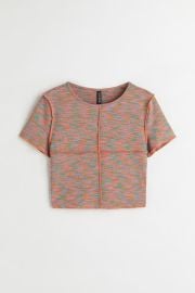 Crop Top - Pinkpatterned - Ladies HampM US at H&M