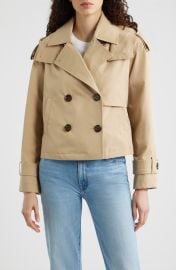 Crop Trench Coat with Removable Hood at Nordstrom Rack