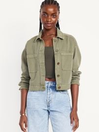 Crop Utility Jacket at Old Navy