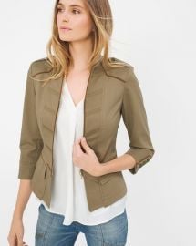 Crop military jacket at White House Black Market