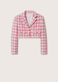 Crop tweed jacket - Women Mango USA at Mango